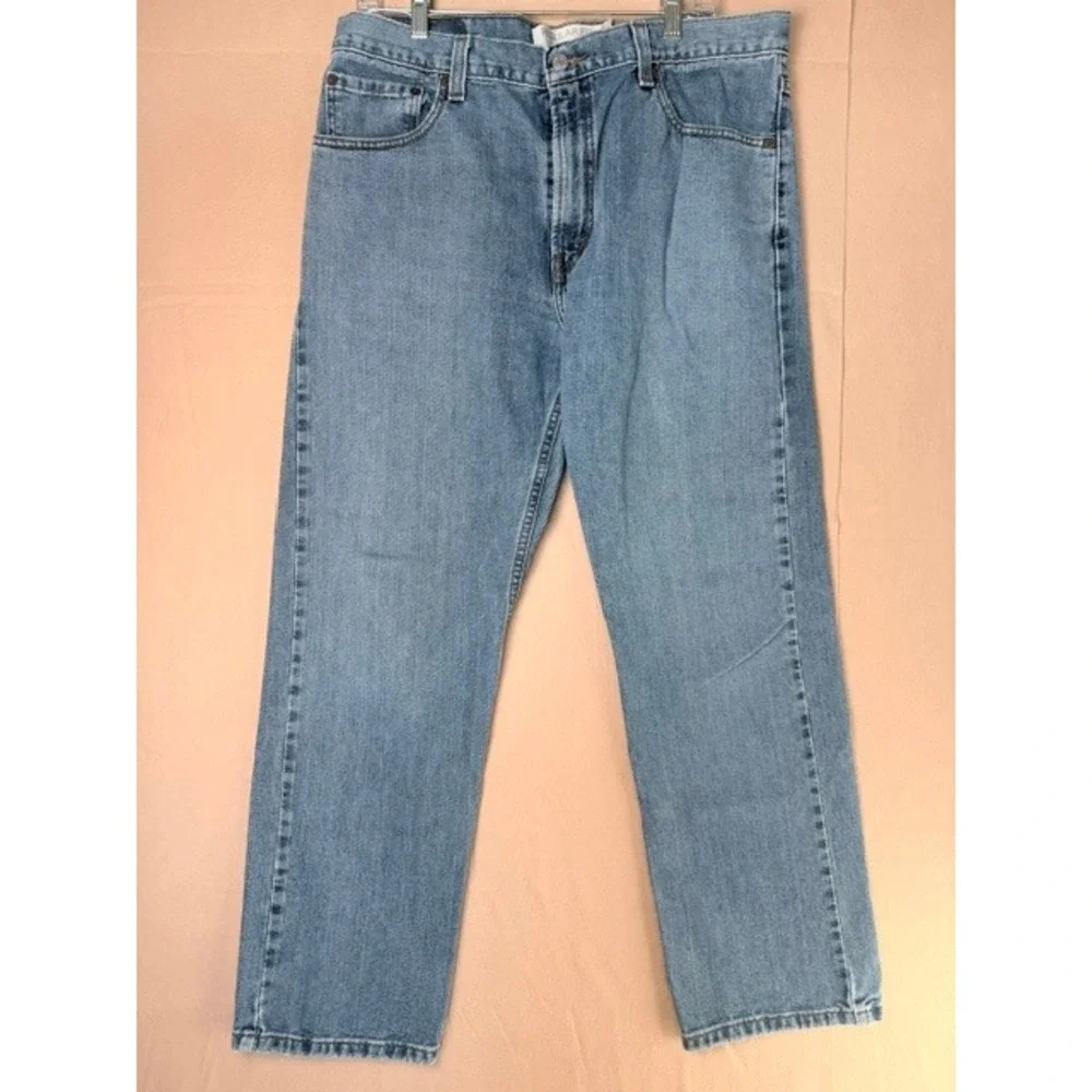 Levi's 505 Regular Fit Jeans Men's 36x30 Light Wash Straight Leg Denim